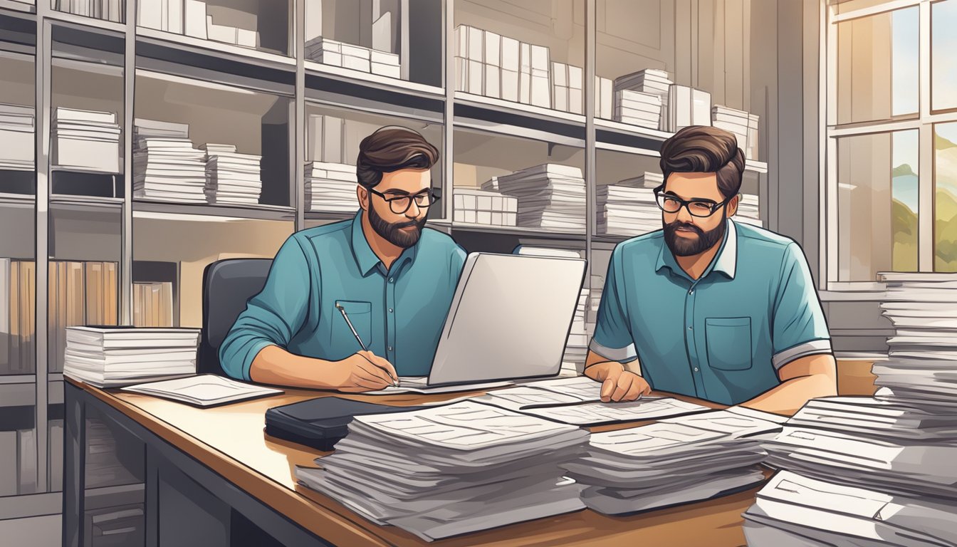 Accountants diligently organize financial records for non-profits, ensuring transparency and sustainability