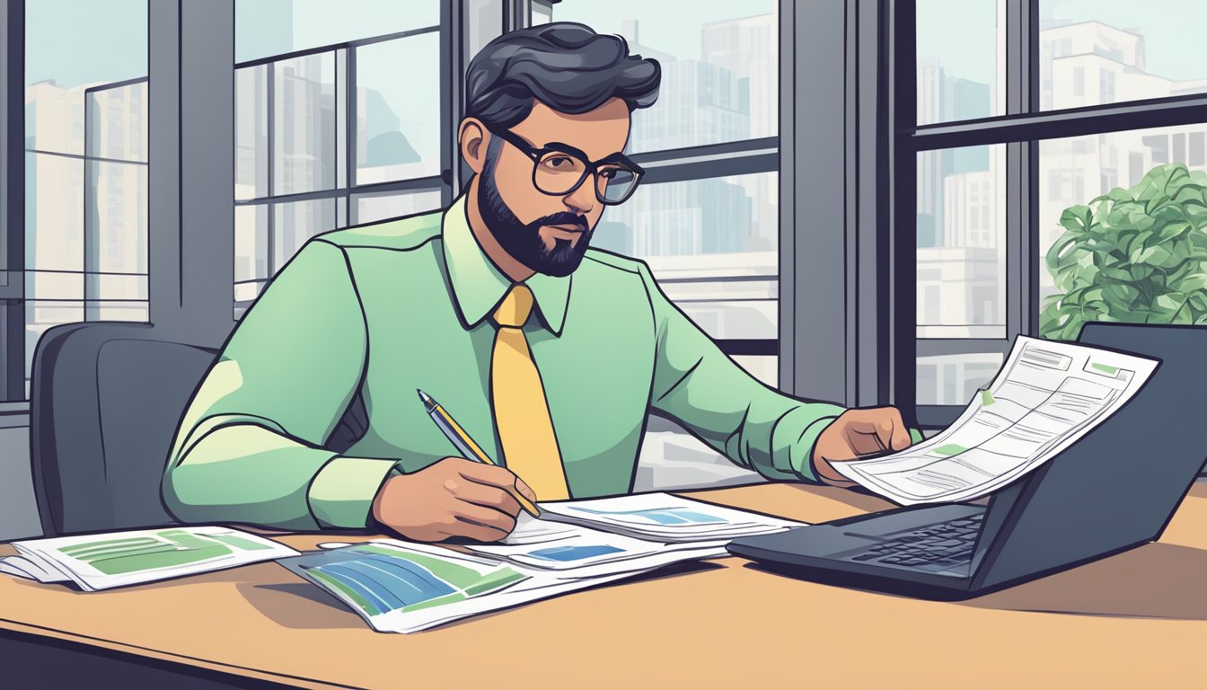 A cost accountant meticulously reviews spreadsheets, highlighting allocation errors